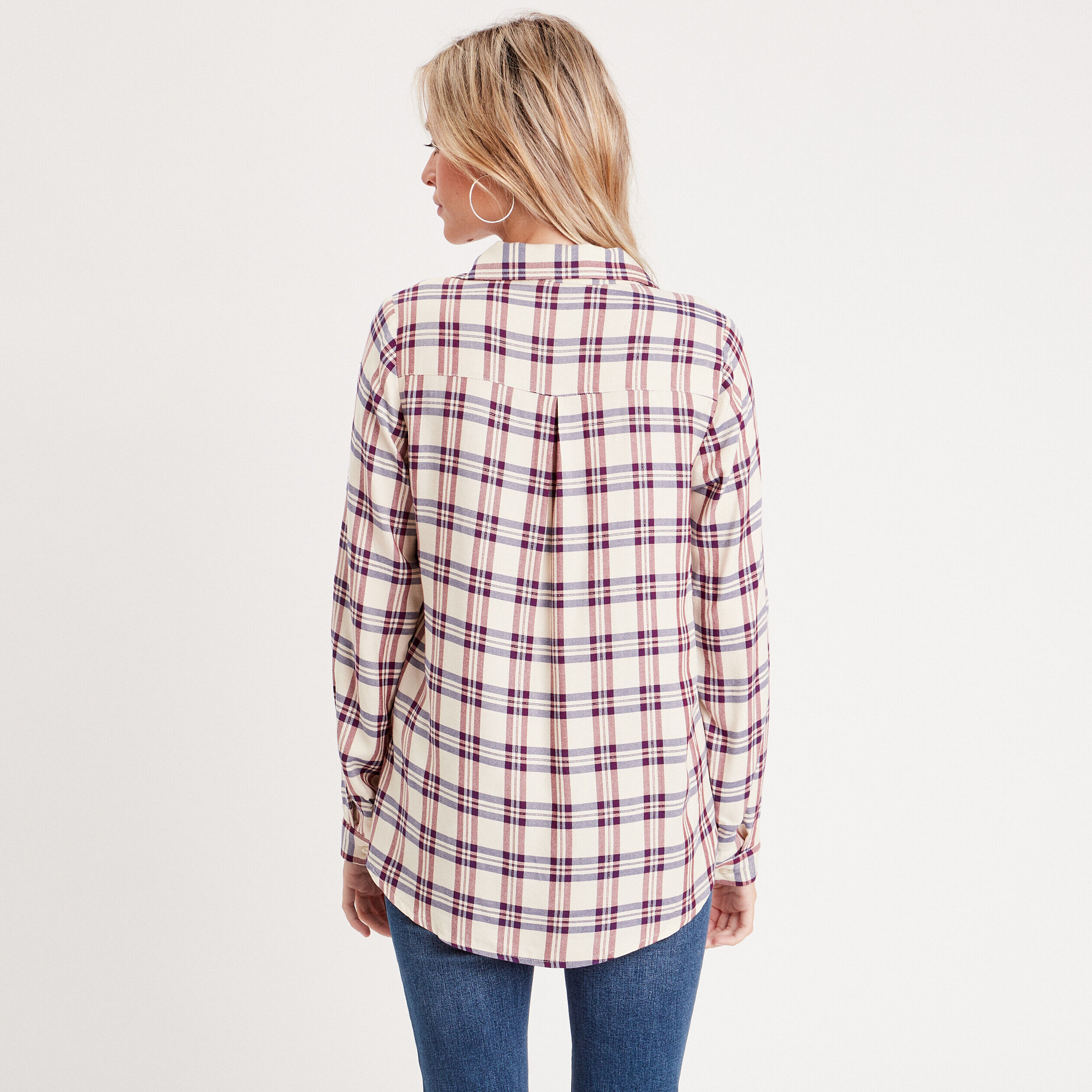 Chemise manches longues creme femme | Cache Cache