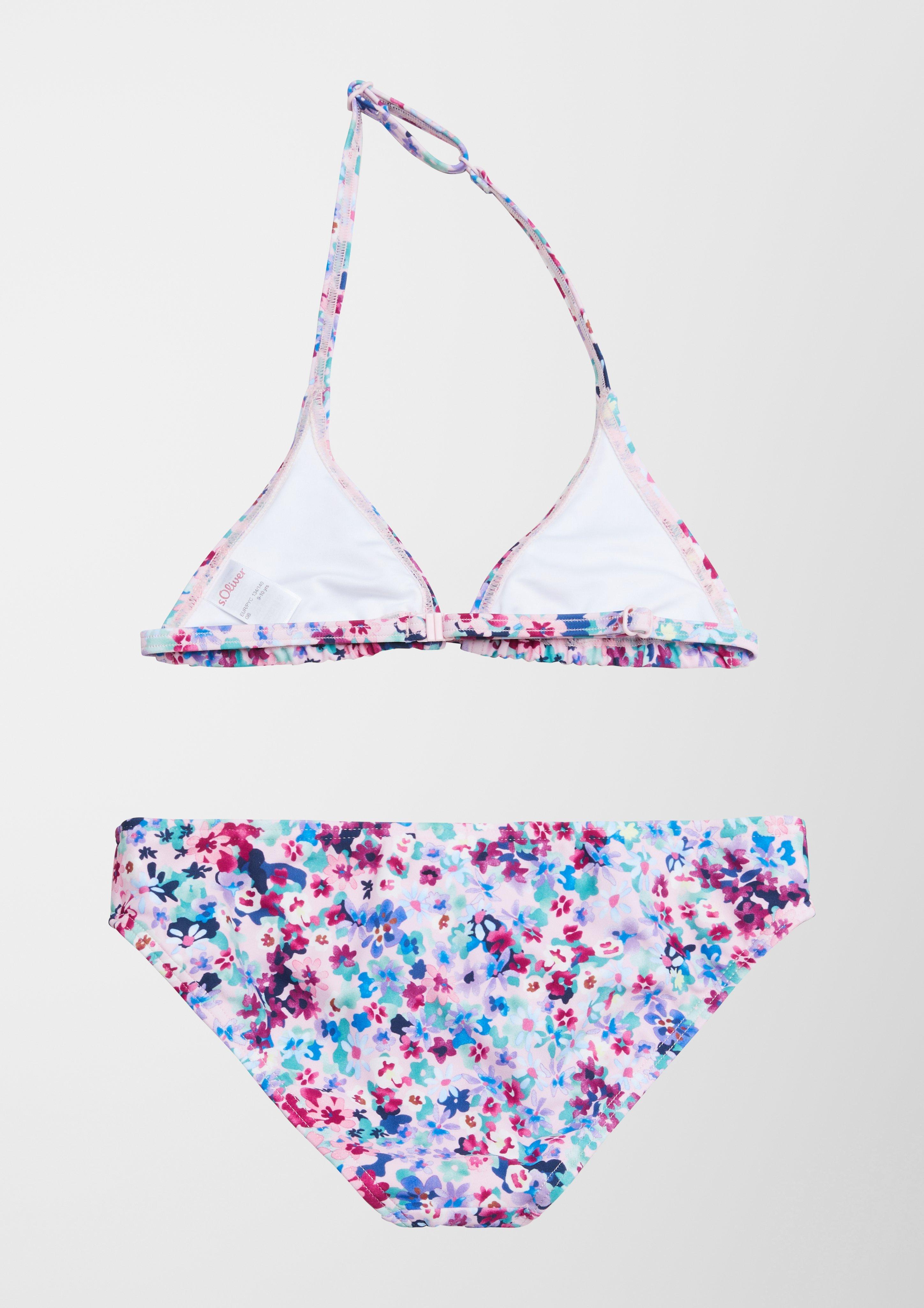 Triangel-Bikini mit Blümchendruck  6007141-48A1