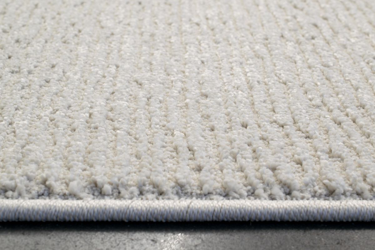 Webteppich Tresor Weiß-Grau-Grau 80 x 150 cm