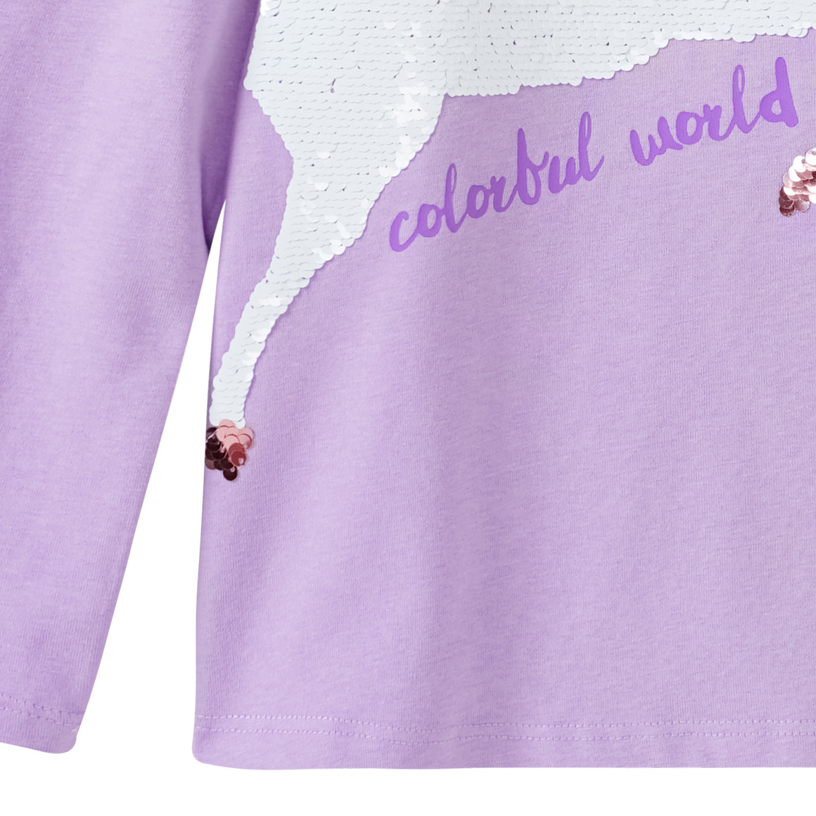 Mädchen Langarmshirt mit Wendepailletten