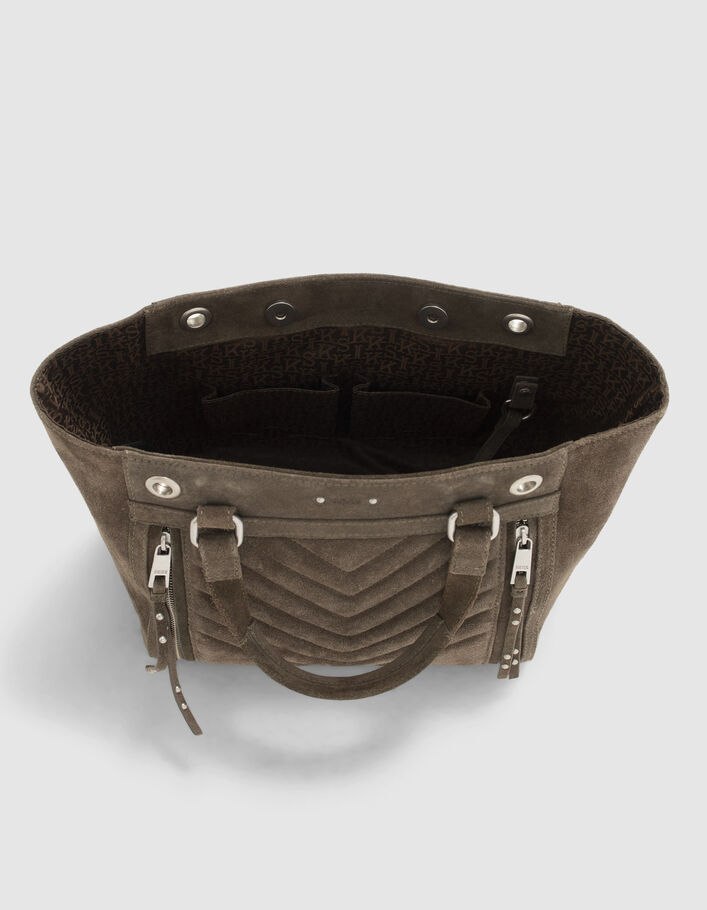 Sac cabas 1440 MEDIUM KAKI matelassé chevron femme