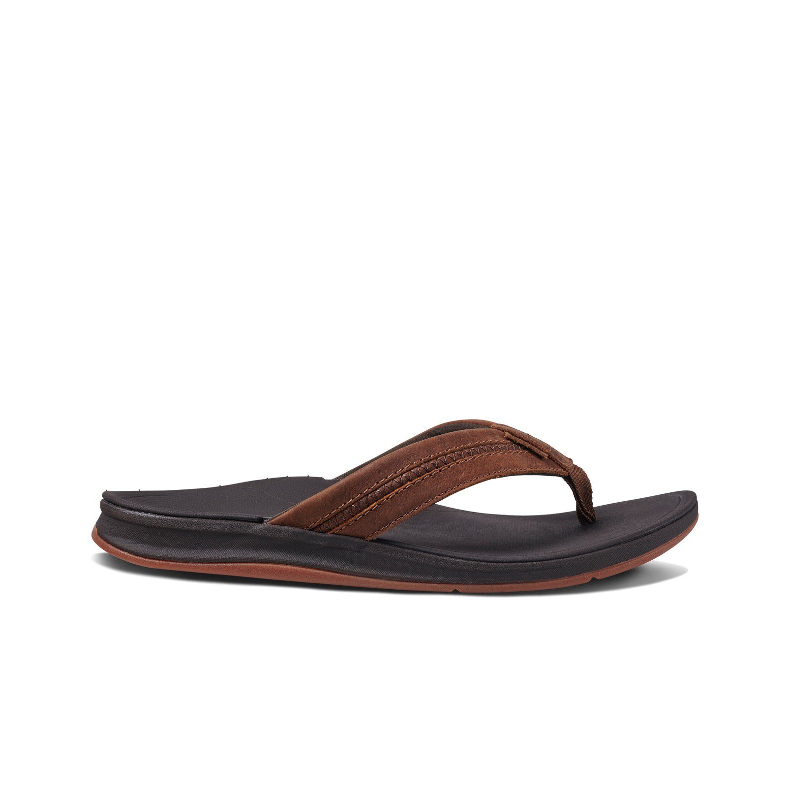 Reef Zehentrenner Sandale Leather Ortho Coast Zehentrenner (1-tlg) Anatomisch geformtes Fußbett, leichtes EVA Fußbett