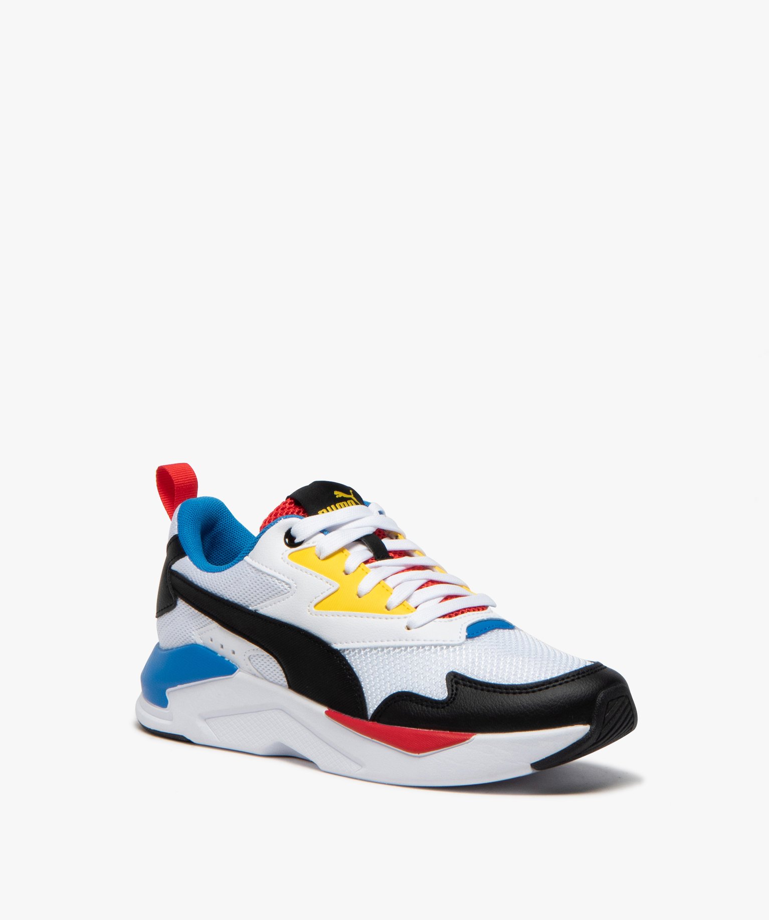 Baskets Garçon rétro running à lacets – Puma X-Ray Lite blanc | GEMO