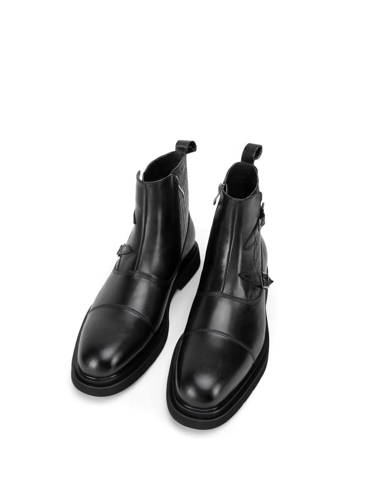 Wittchen Men's brown leather Chelsea boots with croc details I WITTCHEN in Black günstig kaufen