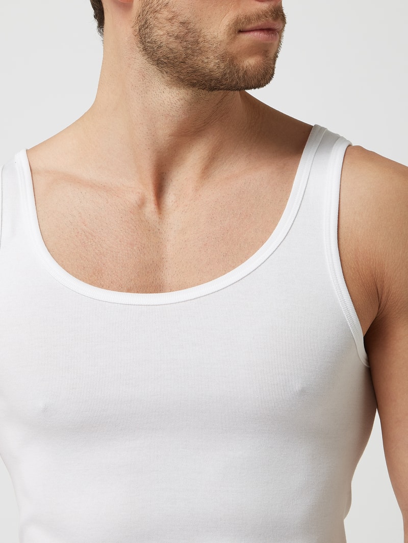 Tanktop aus Baumwolle in weiß