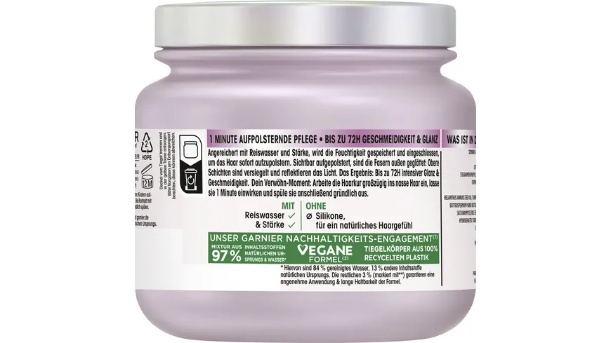 Garnier Wahre Schätze Haarkur 1-Minute Reiswasser Ritual & Stärke 340 ml