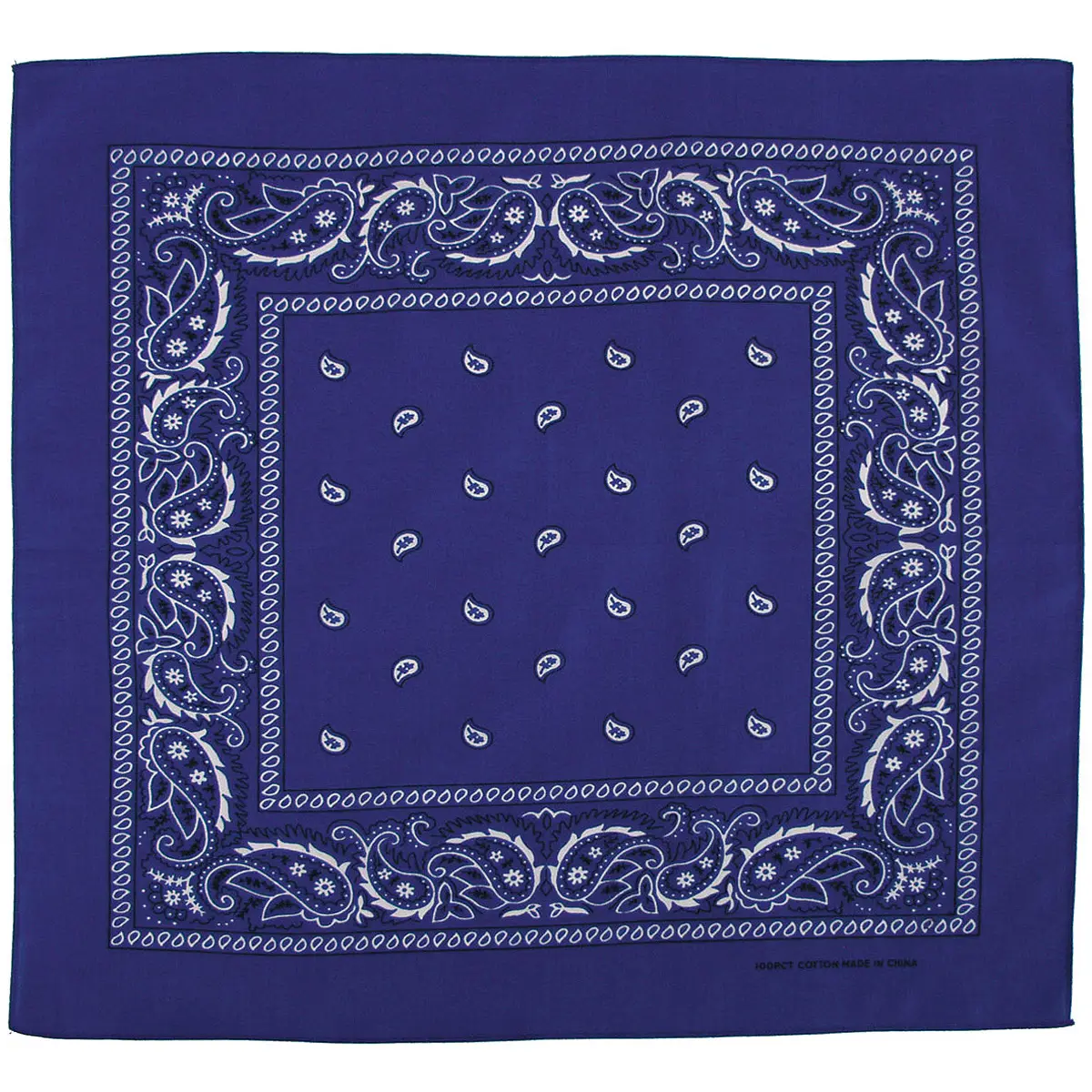 Bandana US Halstuch Paisley royalblau