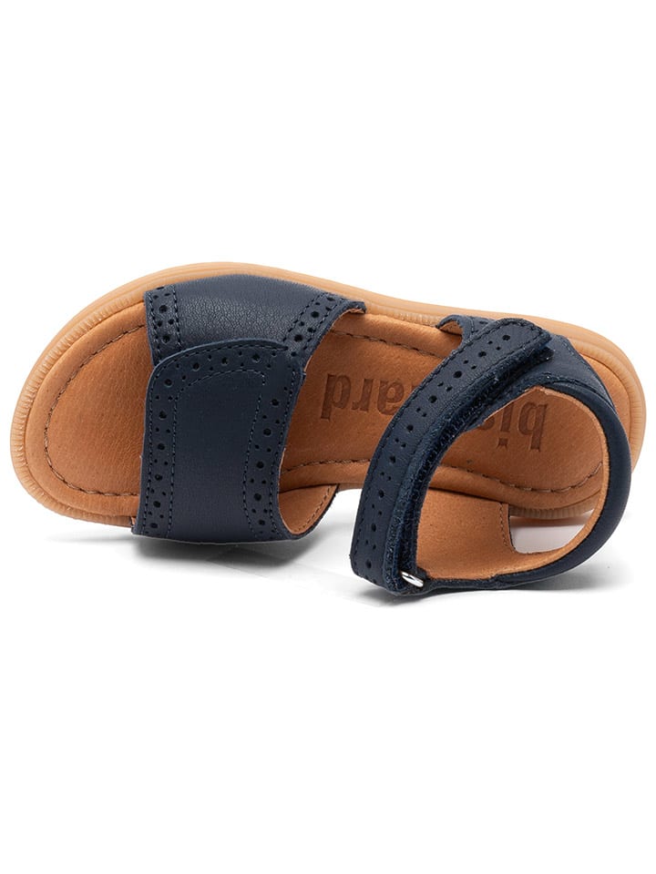 bisgaard Leder-Sandalen in Dunkelblau günstig kaufen