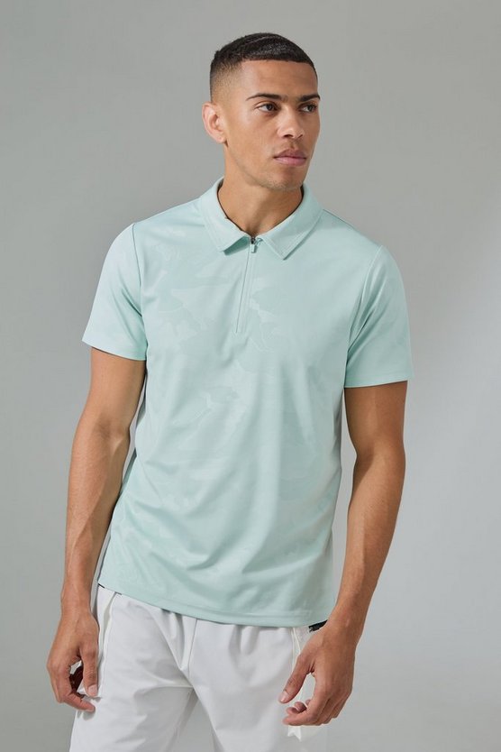 Man Active Camouflage Golf Poloshirt