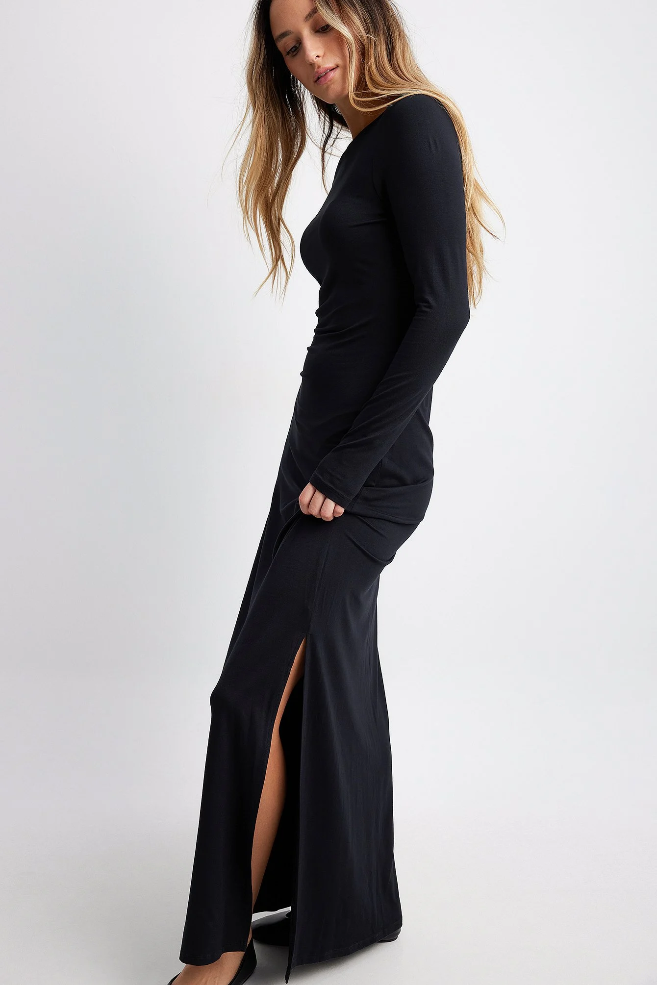 Soft Line Maxikleid mit U-Boot-Ausschnitt