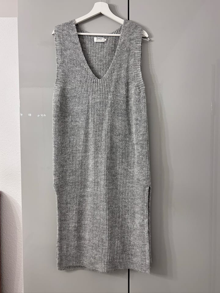 ONLY Strickkleid in Grau günstig kaufen M