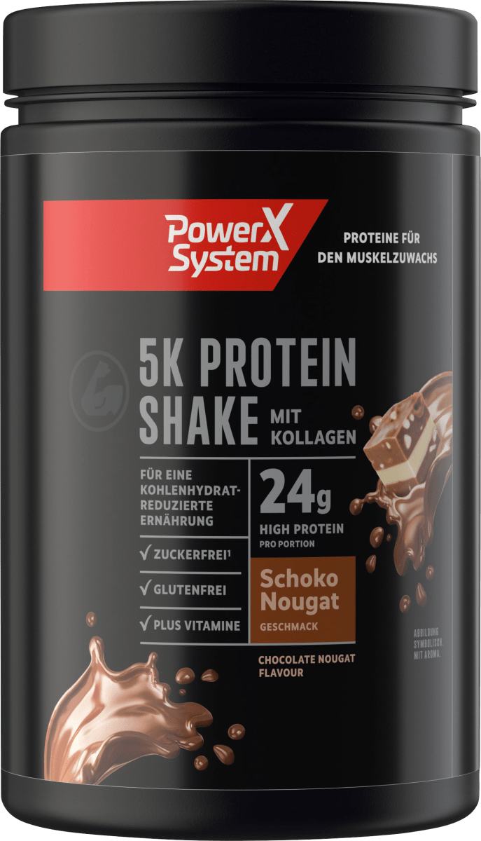 Proteinpulver, 5K Protein Shake Schoko Nougat Geschmack, 360 g