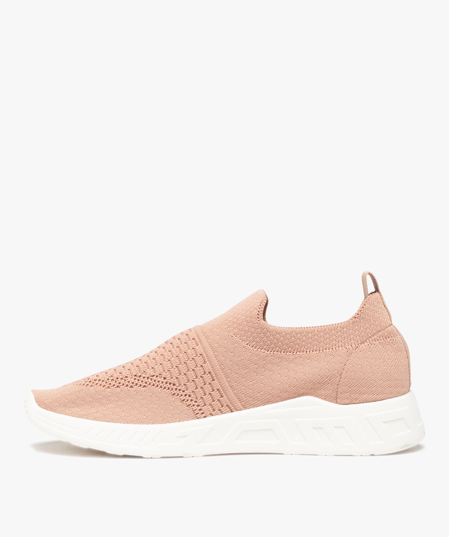 Baskets femme extra souples en maille unie rose | GEMO