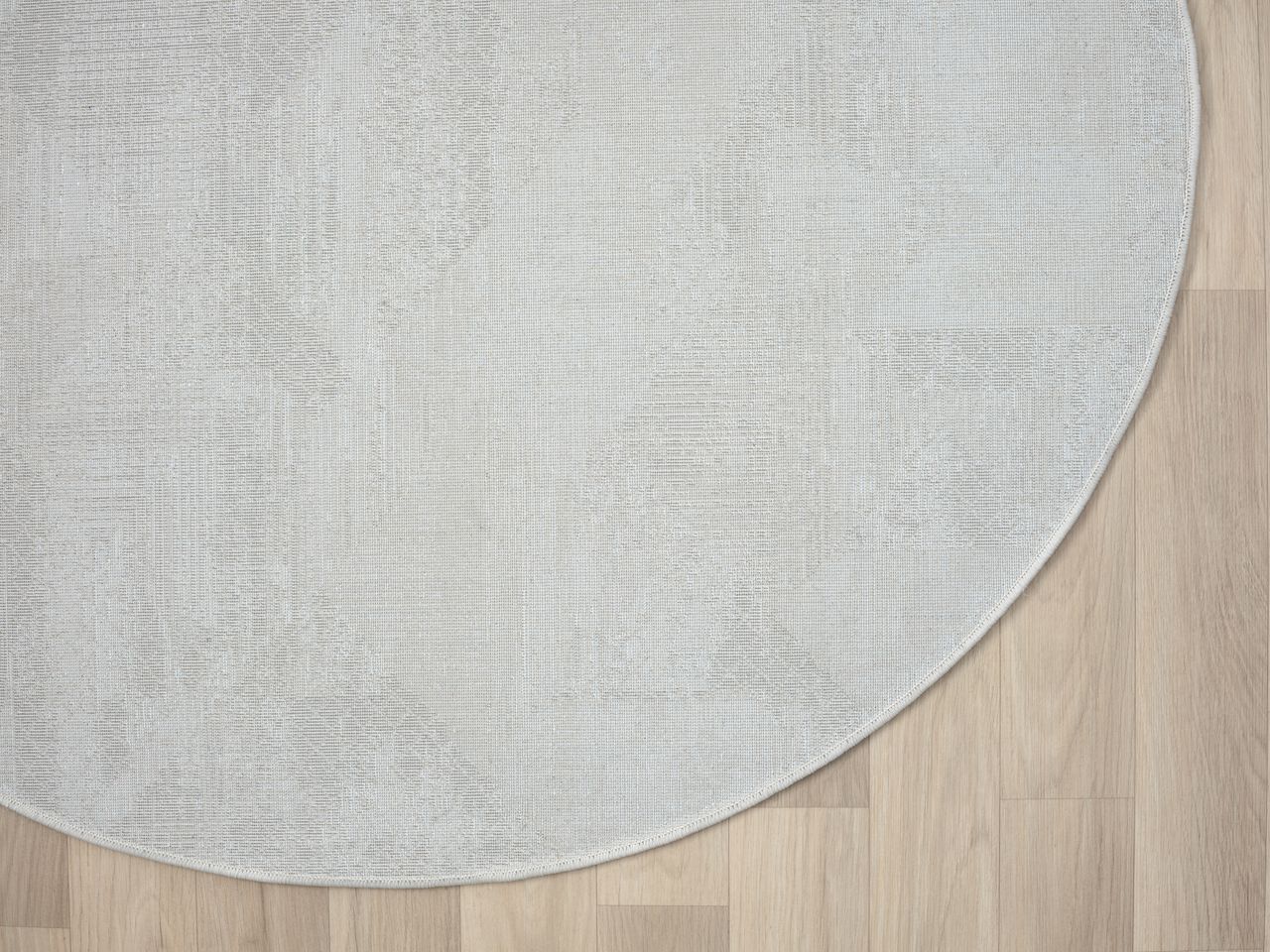 MyFlair Teppich Siena , 120cm x 120cm, Farbe Beige, rund, Florhöhe 10mm