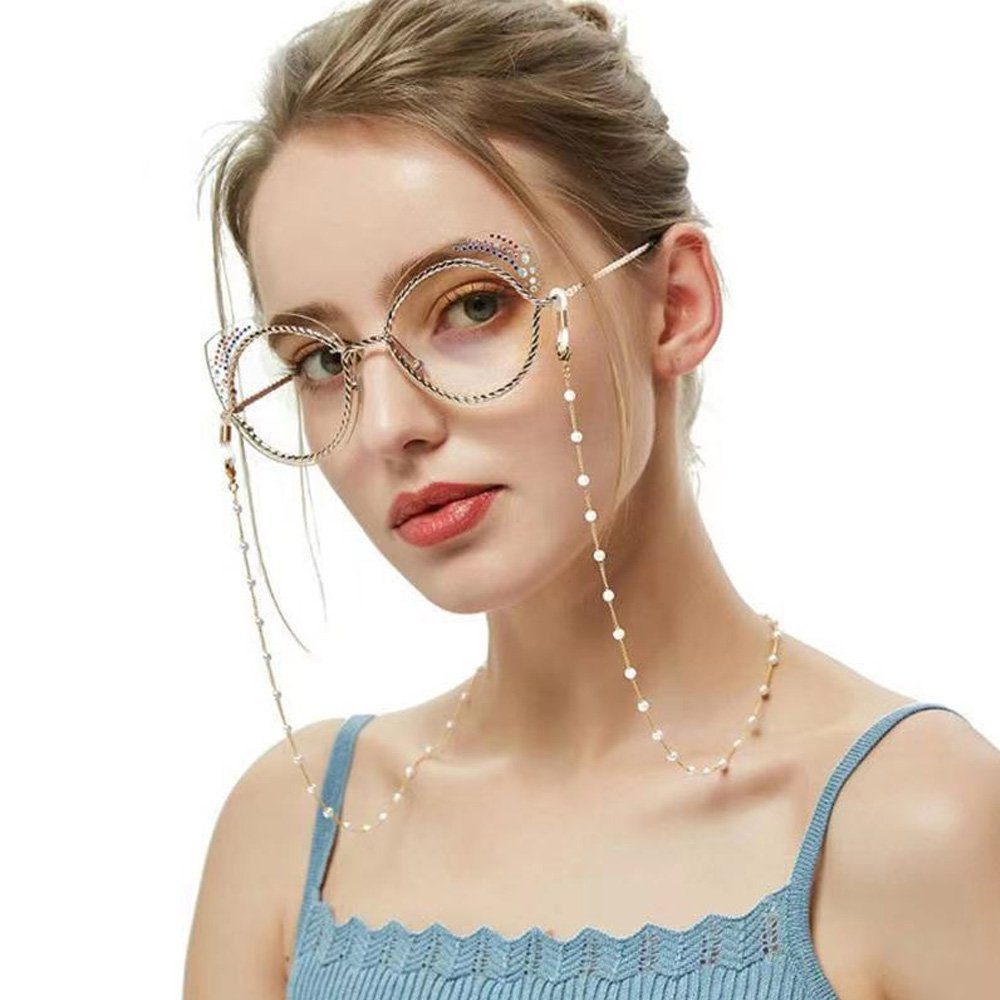 Tian Dee Brillenkette Einfache Perlen Sonnenbrillenkette Kette Brillenkette Brillen Zubehör