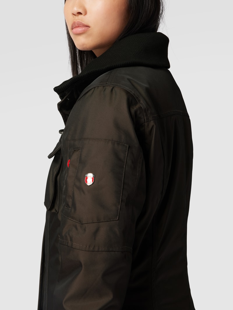 Funktionsjacke mit Label-Patch Modell 'Schneezauber' in dunkelbraun
