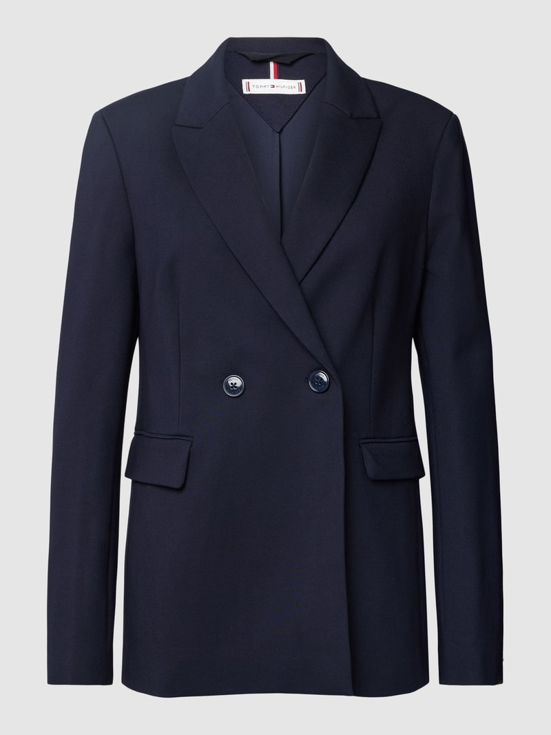 Blazer mit doppelreihiger Knopfleiste in marineblau