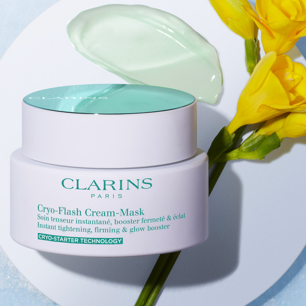 Clarins Cryo-Flash Masque-Crème Effet lift immédiat, fermeté & éclat Soin  Masque anti-âge