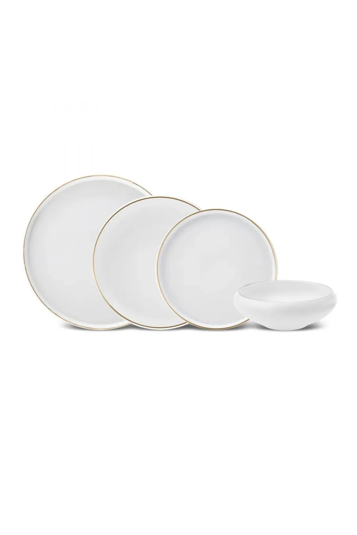 Karaca  Streamline Sunset Gold 6-Sitzer Tafelservice, 24 Teile - Elegantes Geschirr-Set aus New Gen