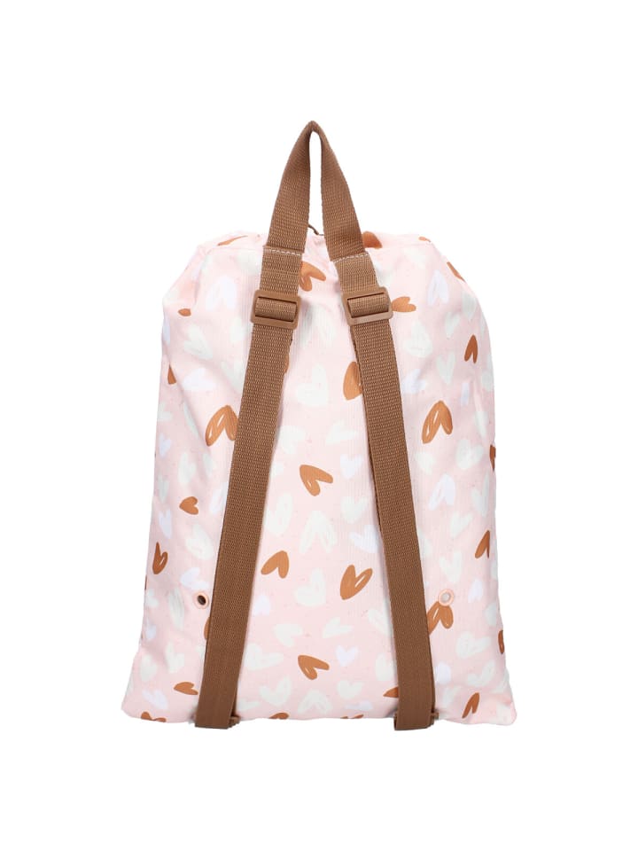COFI 1453 Kidzroom Sportbeutel Prague Hearts Cord-Turnbeutelpraktischem in Rosa günstig kaufen 32 cm