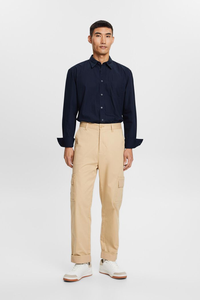 Button-Down-Hemd aus Popeline, 100 % Baumwolle