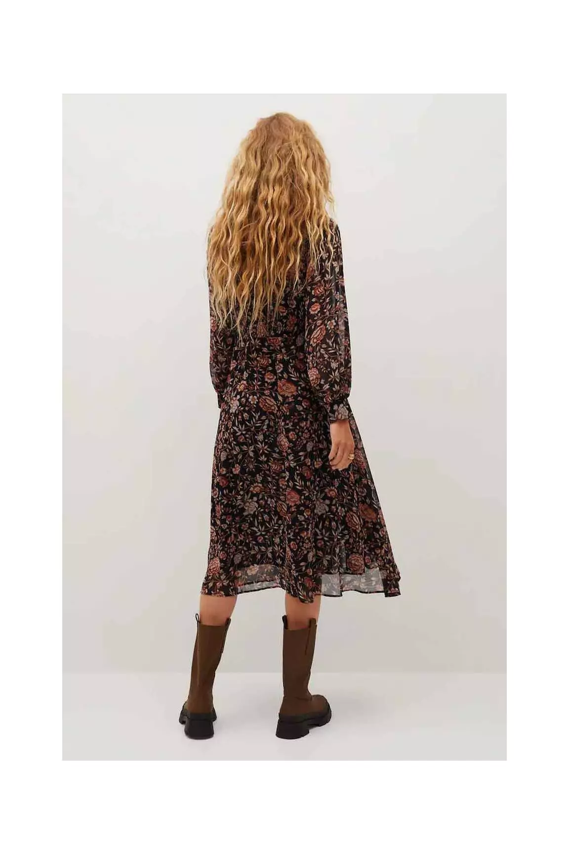 Mango Robes Longues Femme couleur noir