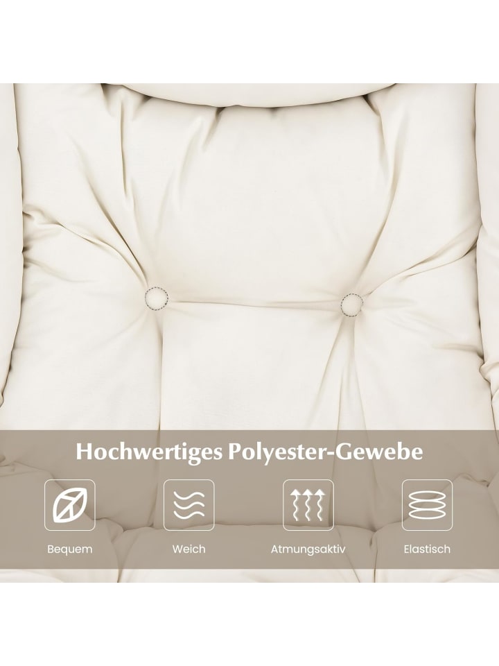 COSTWAY Relaxsessel mit Hocker in Beige günstig kaufen onesize