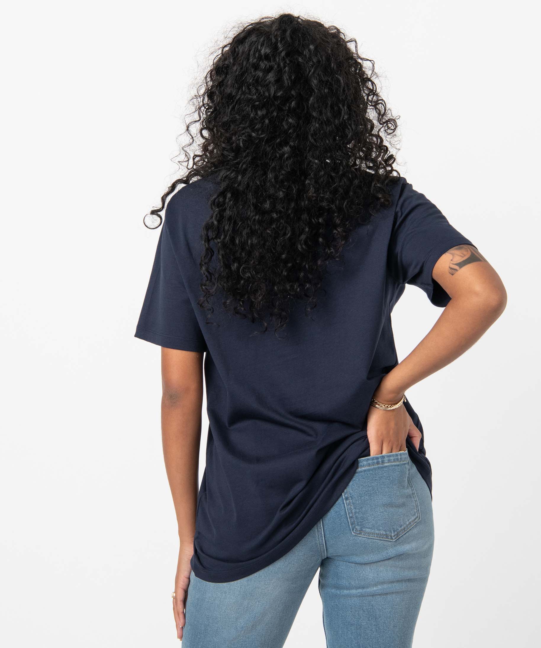 Tee-shirt femme à manches courtes oversize – Camps United bleu fonce | GEMO
