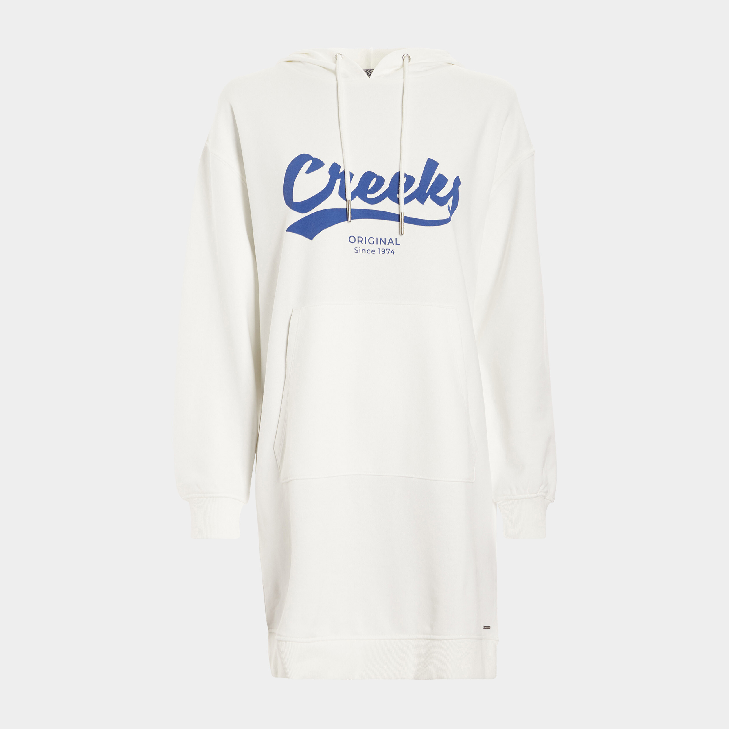 Robe sweat droite à capuche Creeks ivoire femme | La Halle