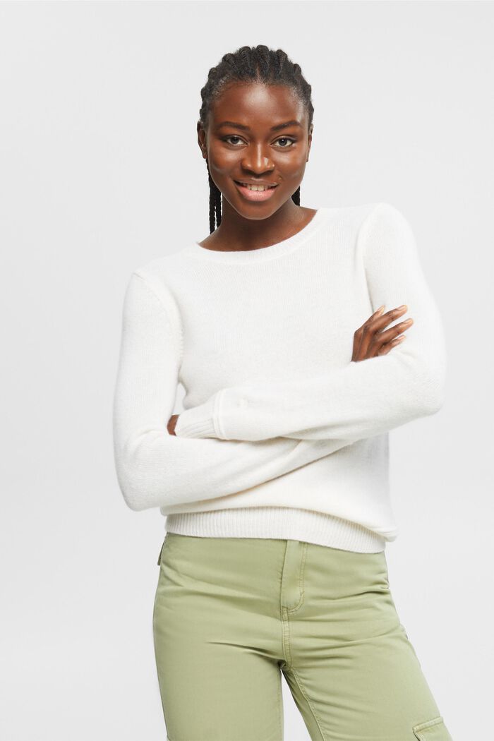 Kaschmirpullover mit Rundhalsausschnitt