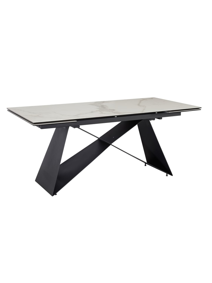 KADIMA DESIGN Esszimmertisch 180 - 260 cm Ausziehbar Keramik Glas , in Weiß günstig kaufen onesize