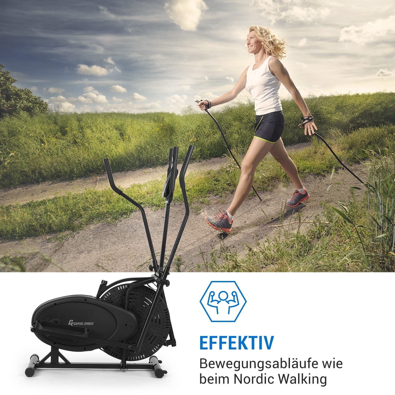 Capital Sports Heimtrainer Orbit Pro (Trainingscomputer mit LCD-Display)