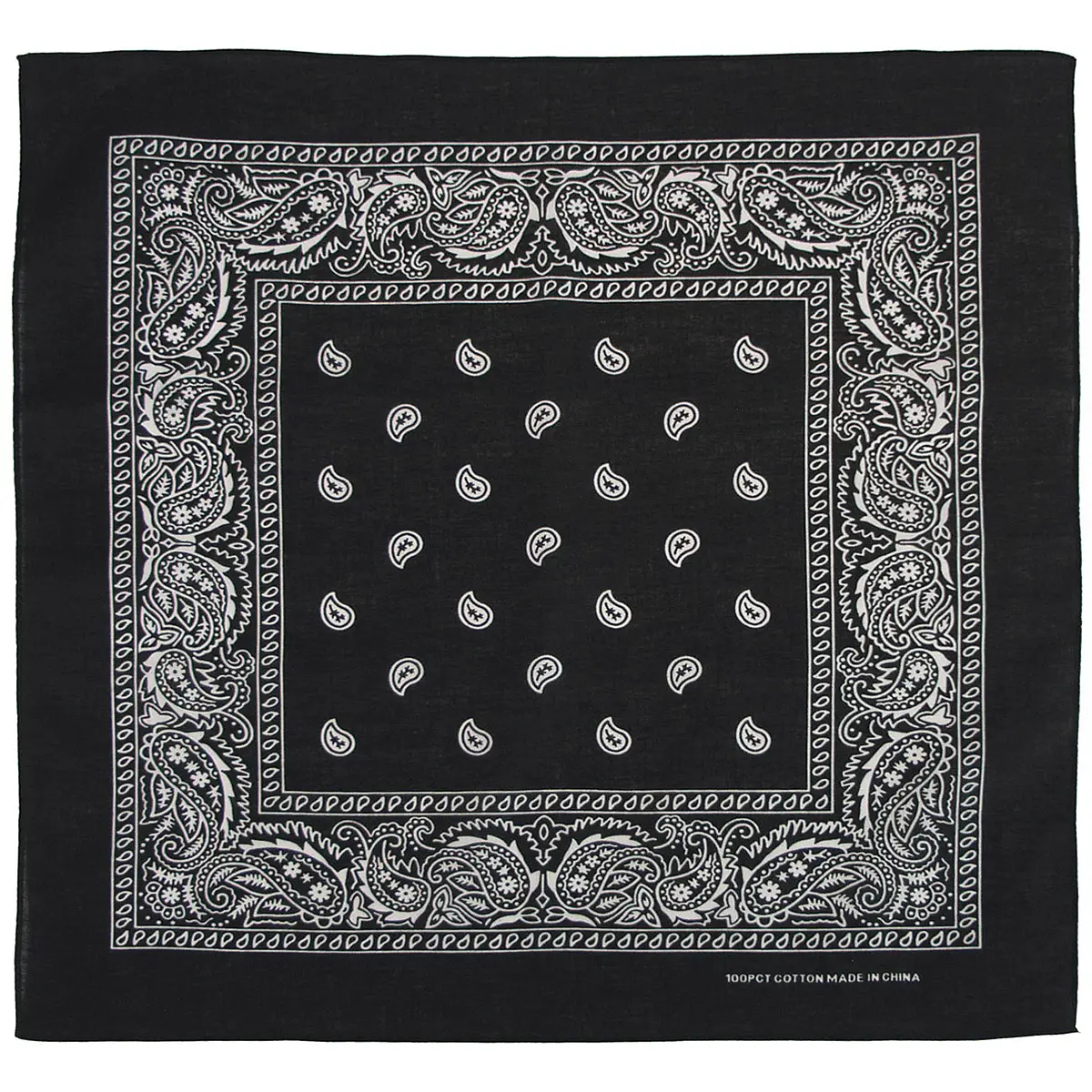 Bandana US Halstuch Paisley schwarz