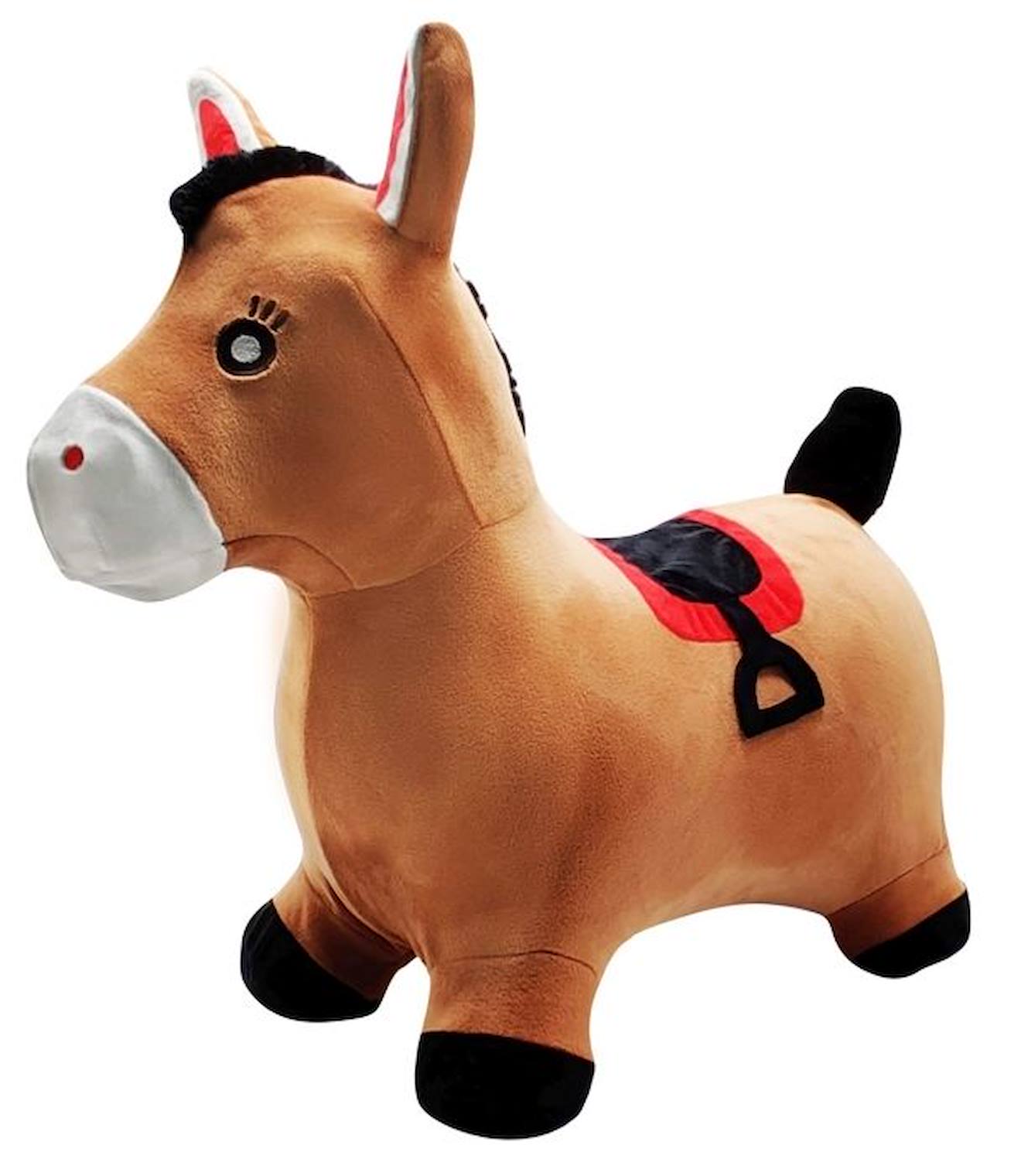 Cheval Sauteur Gonflable en Peluche marron