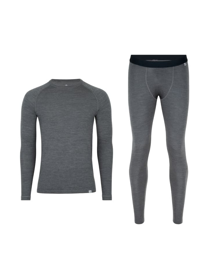 DANISH ENDURANCE Baselayer-Set Merino Baselayer in dark grey günstig kaufen