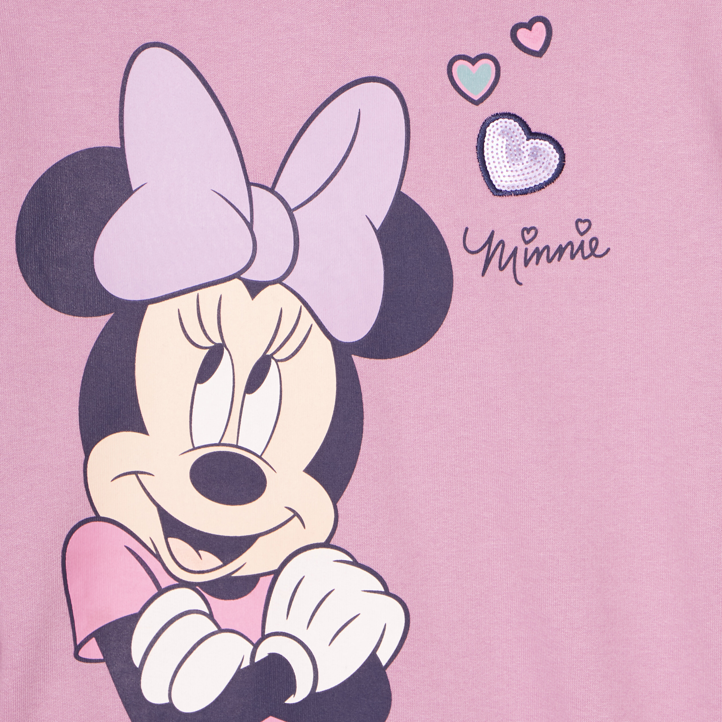 Robe sweat à capuche Minnie parme fille | La Halle