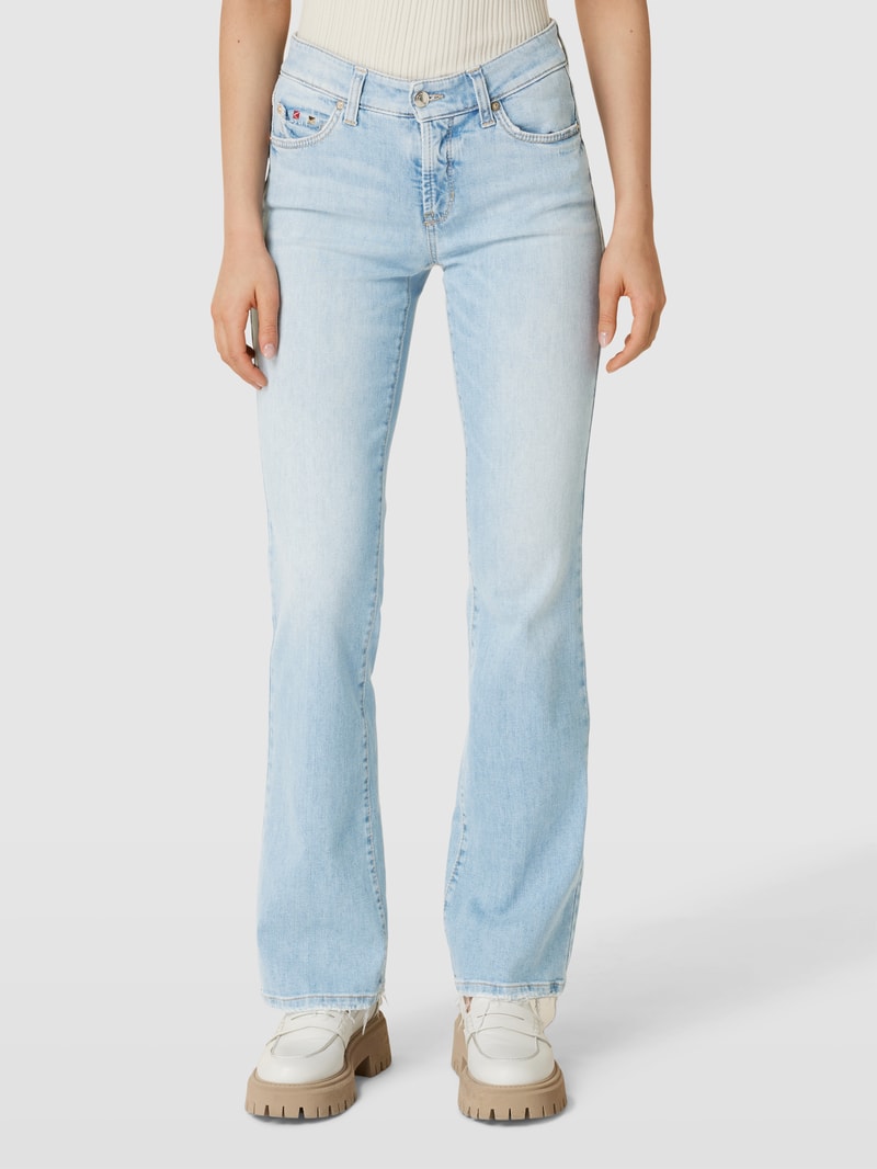 Jeans mit ausgefranstem Saum Modell 'PARIS' in hellblau