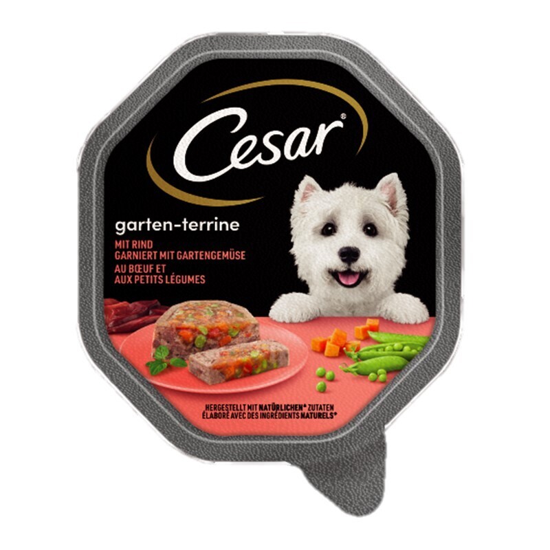 Cesar Hundenassfutter Cesar Garten-Terrine 14x150g Rind & Gemüse