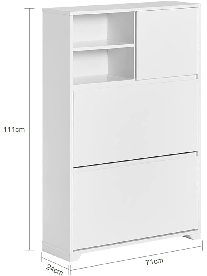 SoBuy Schuhschrank in Weiß - (B)71 x (H)111 x (T)24cm günstig kaufen onesize