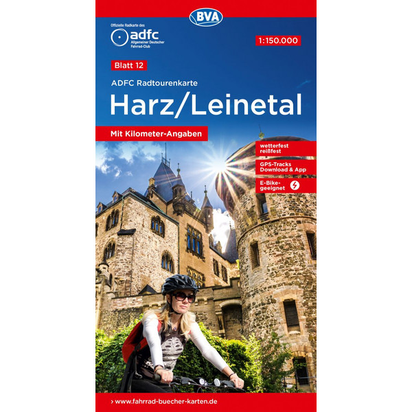 ADFC-RADTOURENKARTE 12 HARZ /LEINETAL 1:150.000 - Fahrradkarte