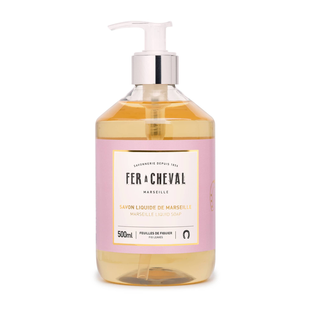 fer à cheval SAVON LIQUIDE DE MARSEILLE PARFUME FEUILLES DE FIGUIER 500ML Savon liquide