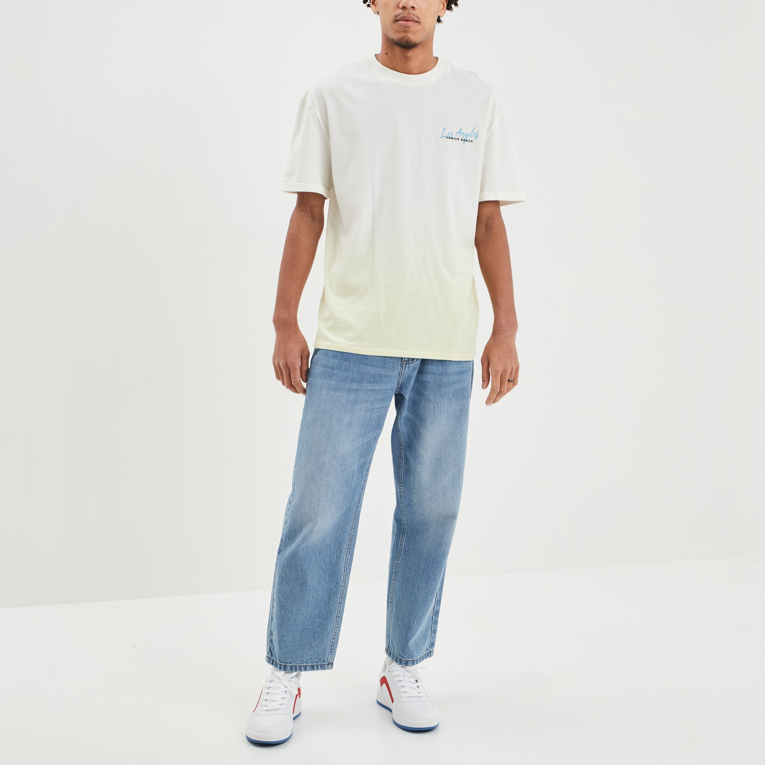 Jeans relaxed Creeks denim triple stone garçon | La Halle