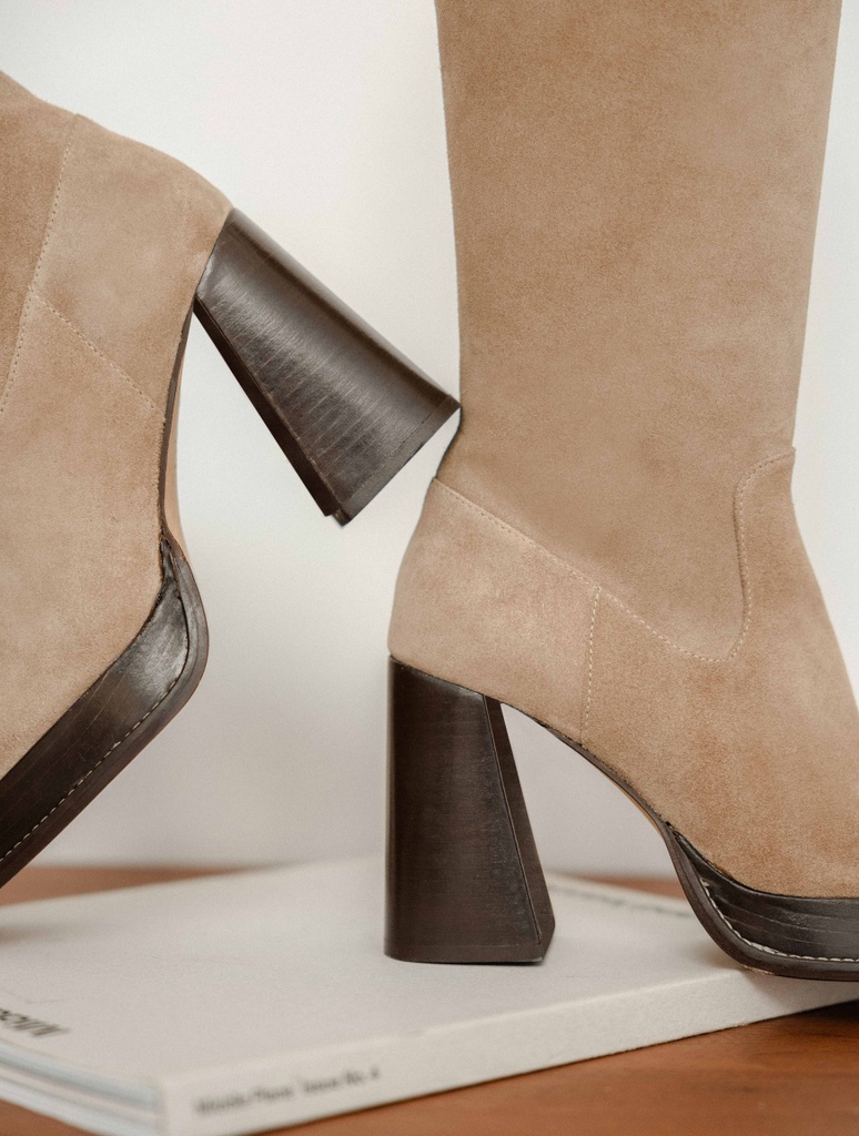 Callie - Taupe Mohair