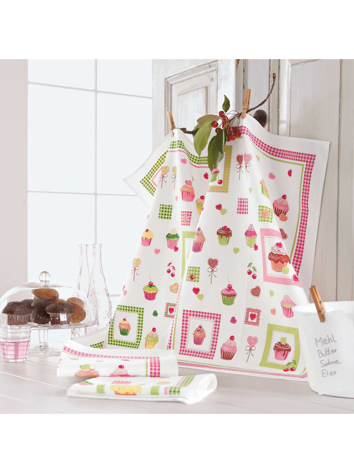 Erwin Müller Baumwolle Geschirrtuch 4er-Pack in Muffin günstig kaufen 50 x 70 cm