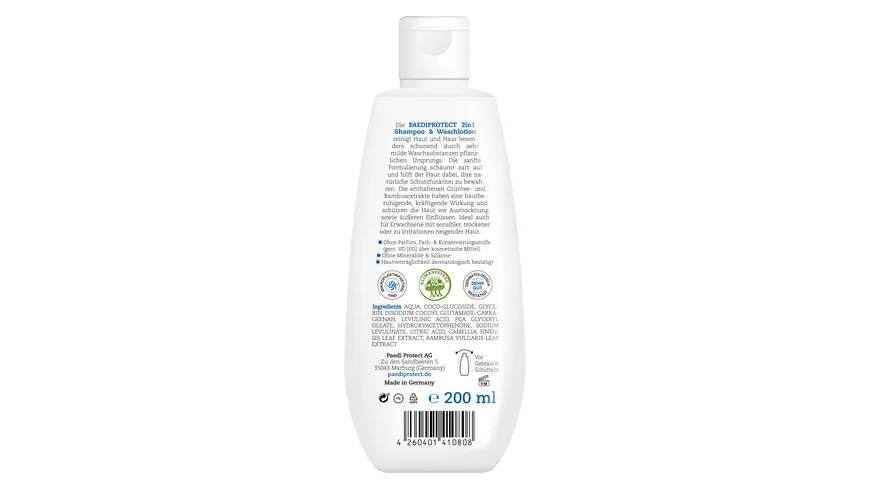 PAEDIPROTECT Shampoo & Waschlotion 200 ml