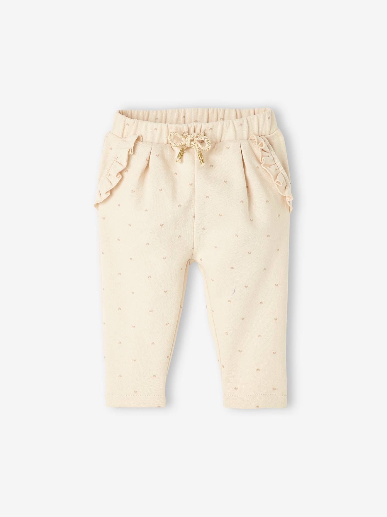 Pantalon molleton bébé fille chaudron imprimé