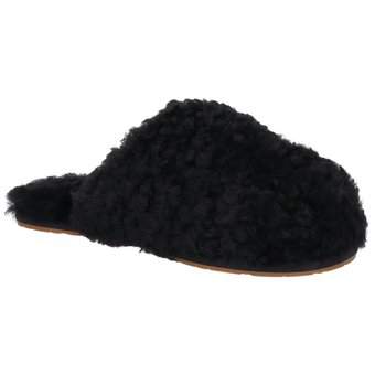UGG Maxi Curly Slide Hausschuhe in schwarz