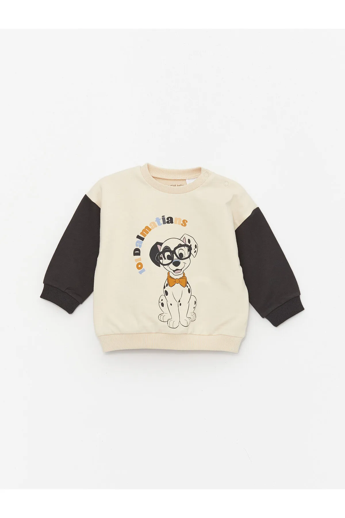 LC Waikiki  2-teiliges Set aus bedrucktem Sweatshirt und Hose für Babys mit Rundhalsausschnitt und langen Ärmeln