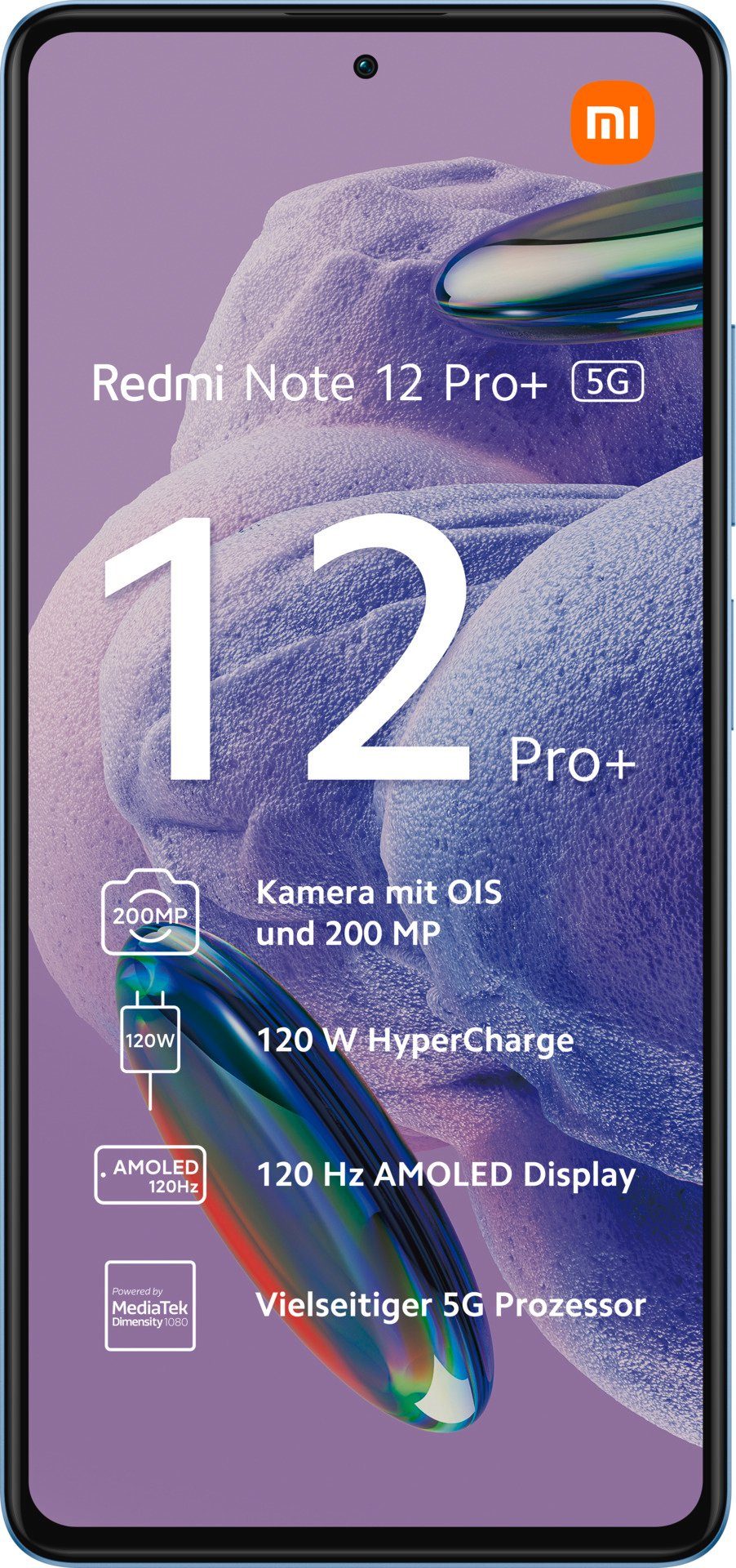 Xiaomi Redmi Note 12 Pro+ 5G 8GB+256GB Smartphone (16,94 cm/6,67 Zoll, 256 GB Speicherplatz, 200 MP Kamera)