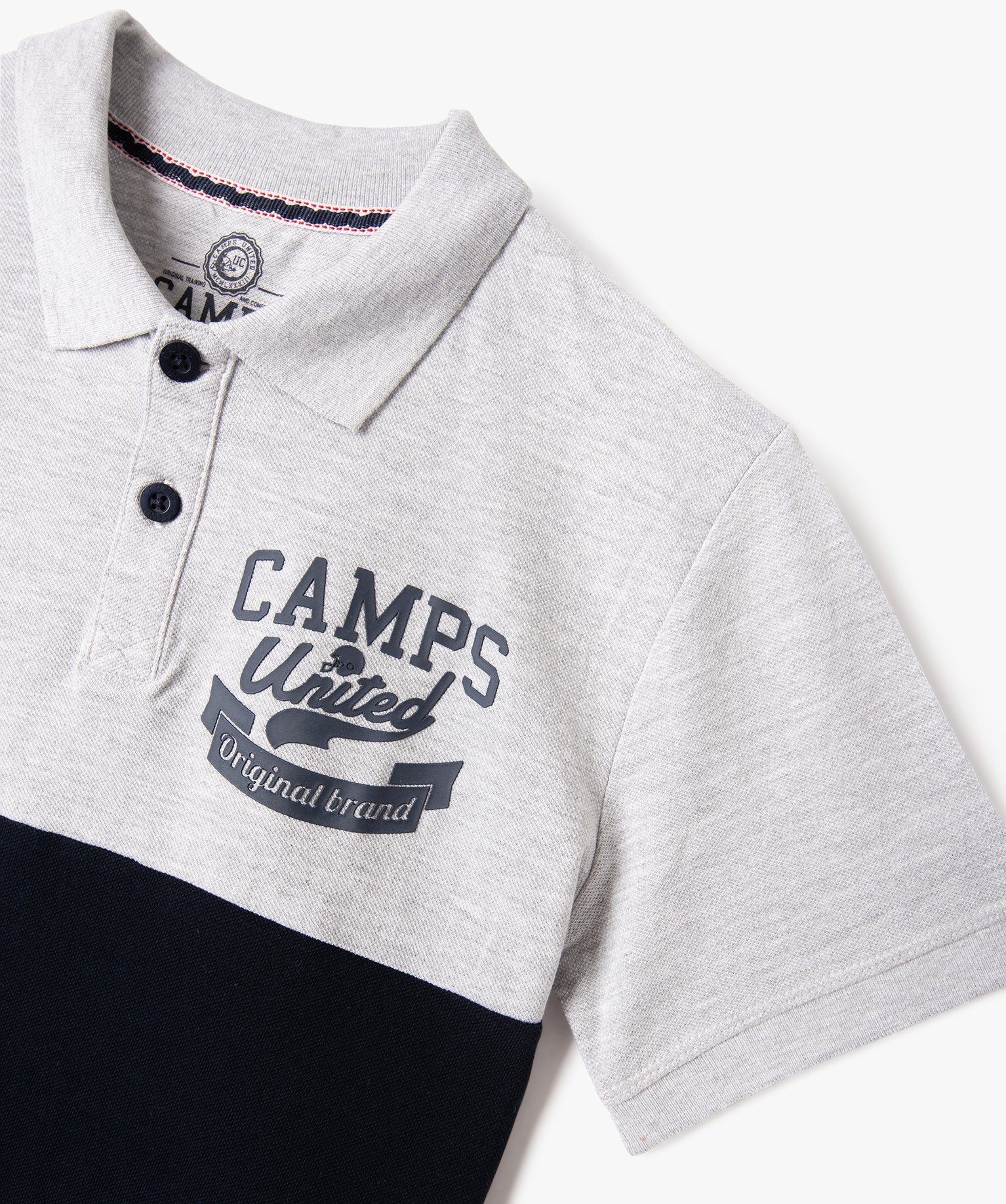 Polo à manches courtes bicolore Garçon - Camps United gris | GEMO